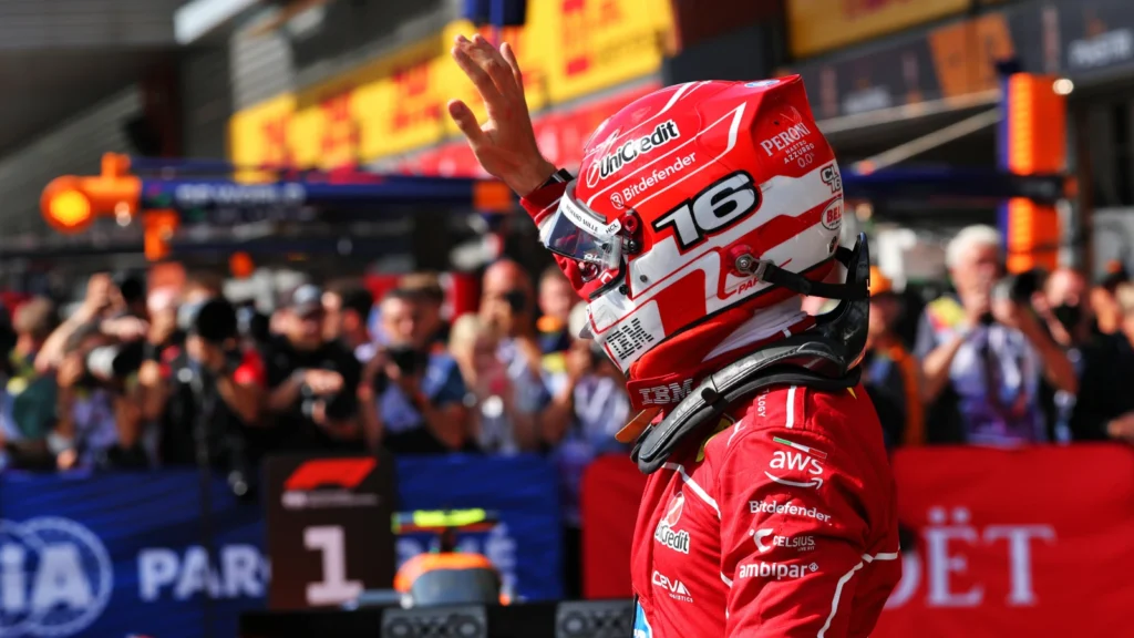 Charles Leclerc says the upgrade is a step forward, but the gap to McLaren remains tight