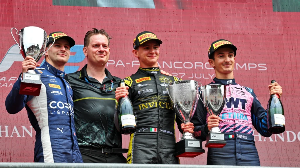 Victor Martins and Gabriele Mini both finished on the podium at Spa