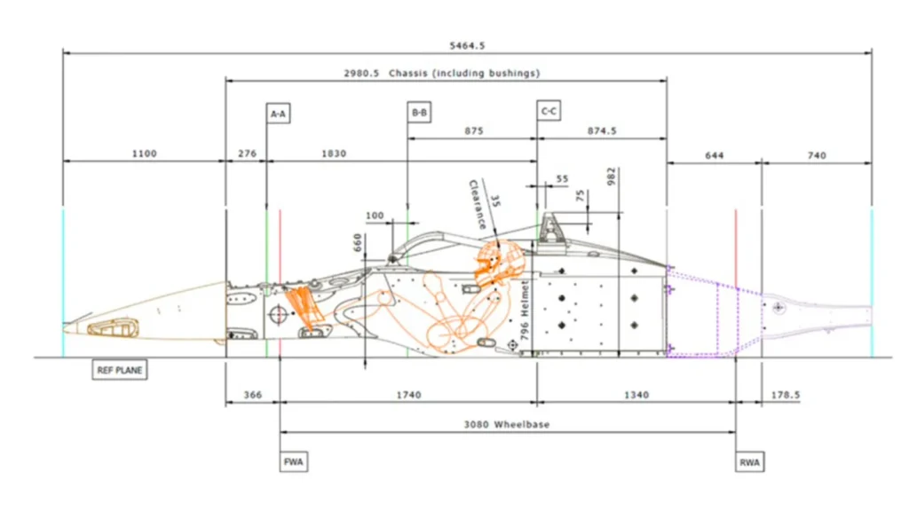 Formula E's Gen4 car is will be heavier and much faster. Drawings courtest of the FIA