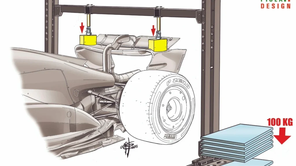 The FIA took action on flexible rear wings earlier this season - Credit: Giorgio Piola Design