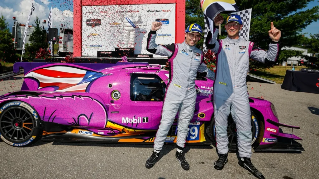 Dane Cameron (left) and PJ Hyett (right) won Le Mans, in the ELMS and IMSA over the past six weeks