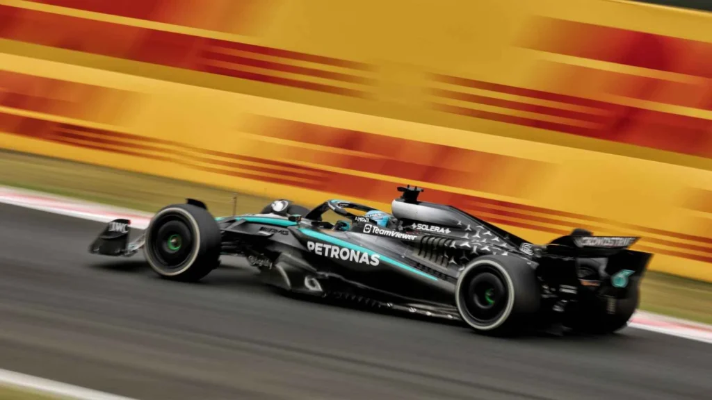 George Russell returned to the podium in Budapest