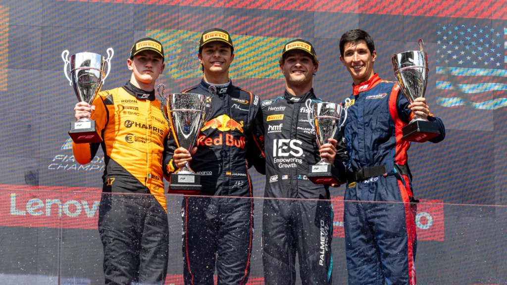 Alex Dunne and Pepe Marti provided a tense fight for the lead on the last lap