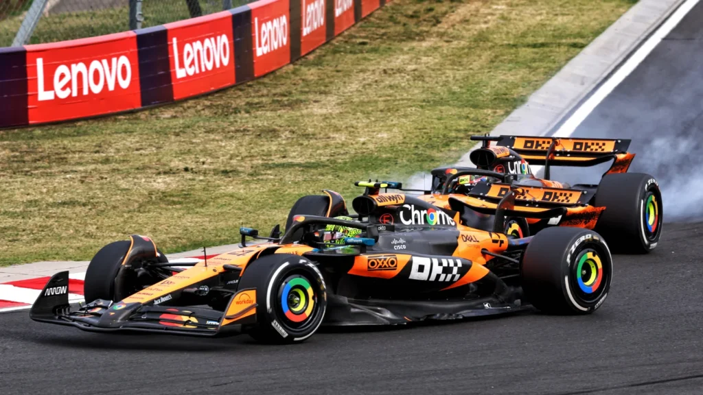 Oscar Piastri almost collided with Lando Norris in Hungary