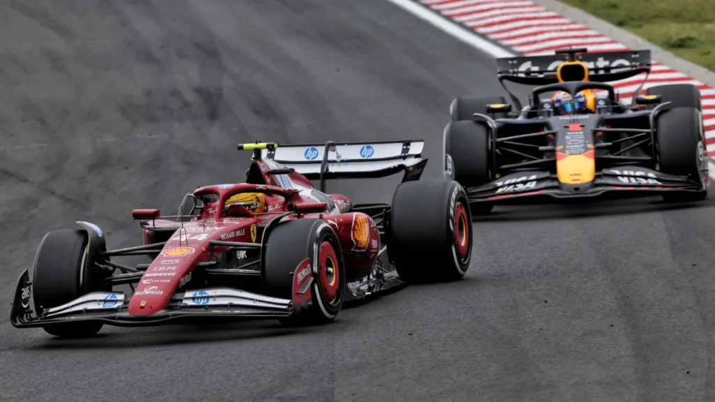 Lewis Hamilton and Max Verstappen almost came together once again in Hungary